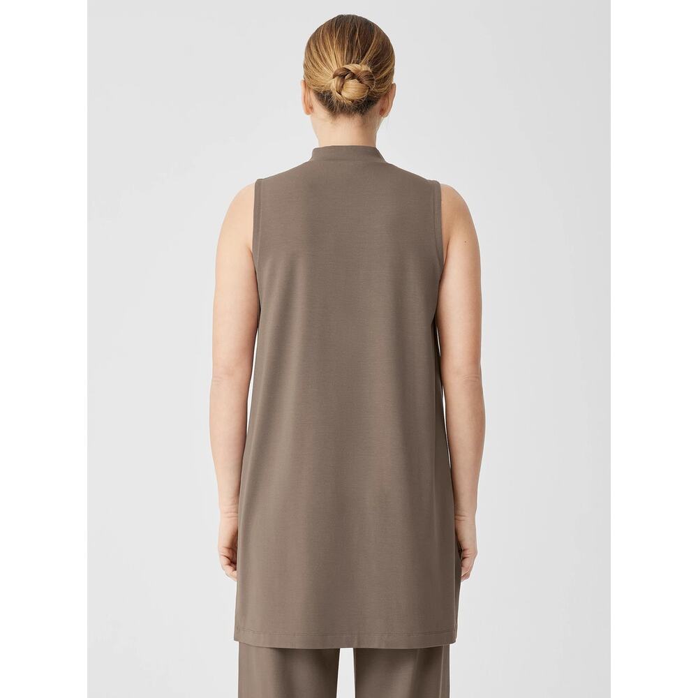 Eileen Fisher Stretch Jersey Knit‎ Mock Neck Long Tank and Pants - Picture 3 of 11